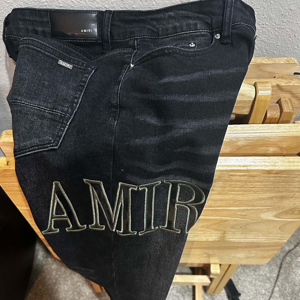 Amiri Camouflage Skinny Jeans